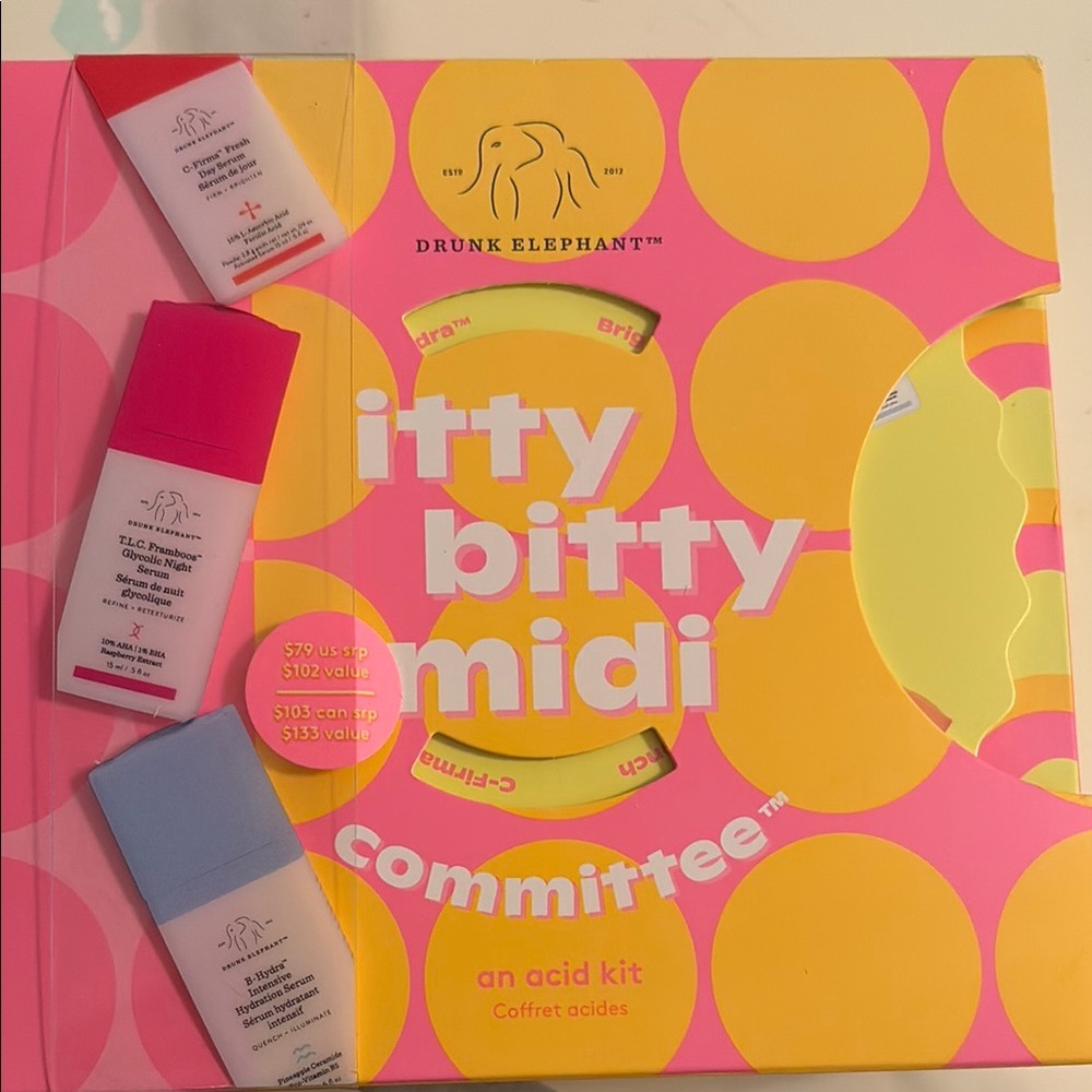 Drunk Elephant Pink and Blue Serum and Face Oil